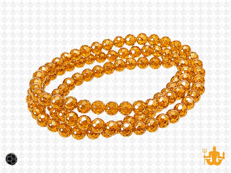 4x3mm Topaz Glass Faceted Rondelle about 15.5" [uc1a12]