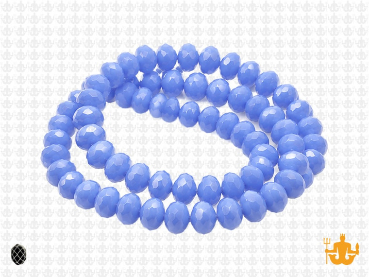 8x6mm Blue Opal Quartz Faceted Rondelle Beads 15.5" synthetic [uc3b4]