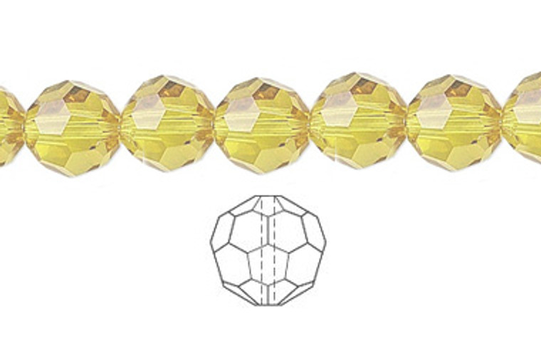8mm Champagne Glass Faceted Round about 15.5" [uc8a9]
