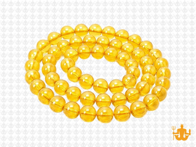 6mm Topaz Round Beads 15.5" synthetic [6a7]