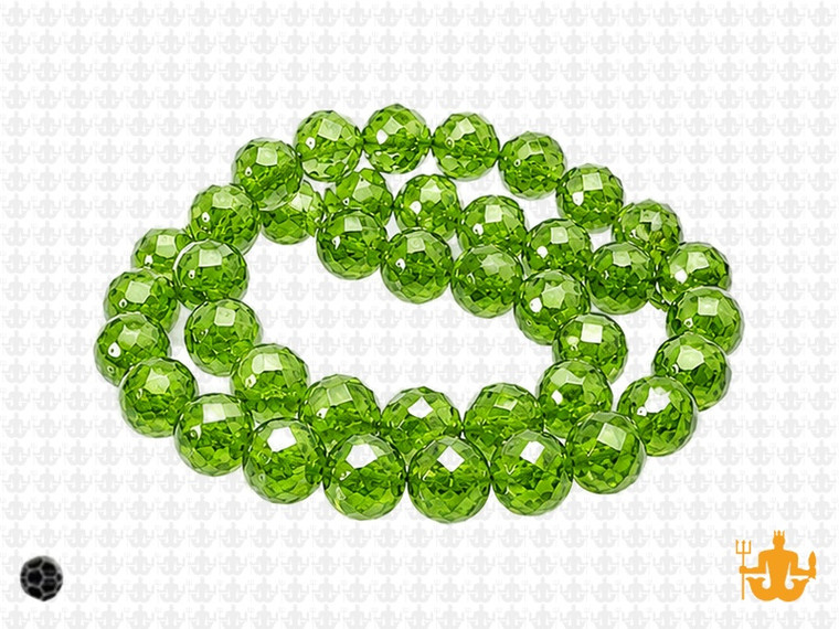 4x6mm Emerald Glass Faceted Rice about 15.5" [uc11a17]