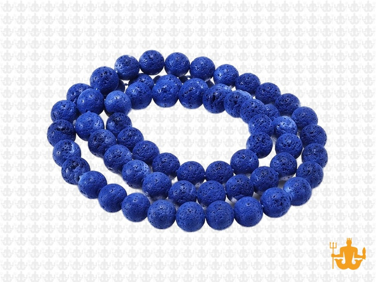 6mm Volcano Lapis Lava Round Beads 15.5" dyed [6kl]