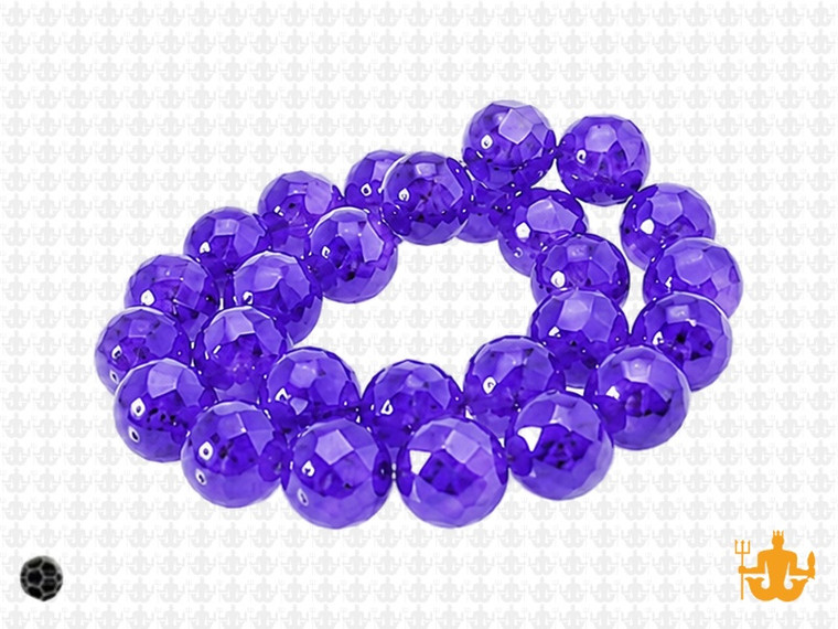 4mm Sapphire Glass Faceted Bicone about 14" [uc21a14]