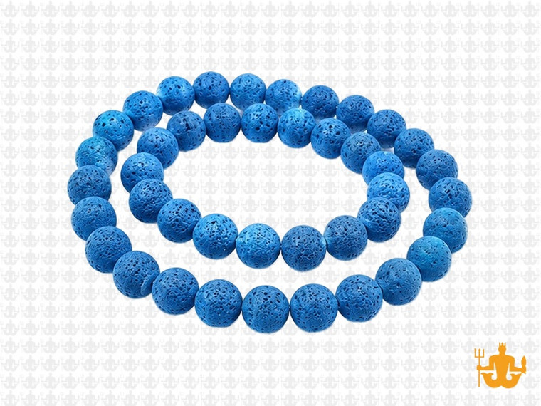 6mm Volcano Turquoise Lava Round Beads 15.5" dyed [6kt]