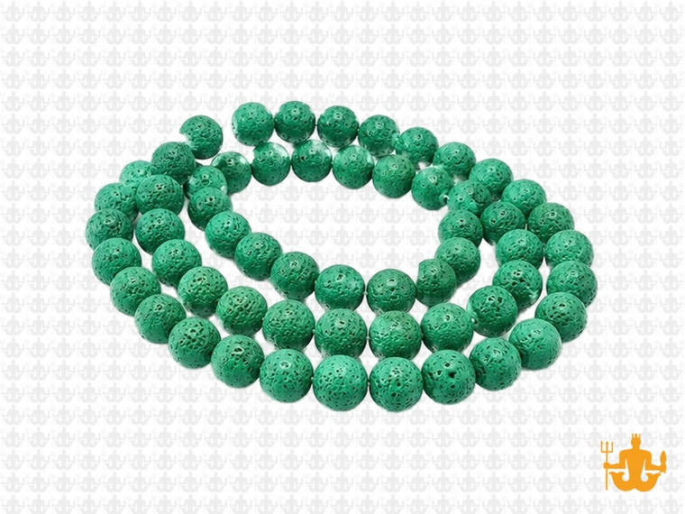 6mm Volcano Green Lava Round Beads 15.5" dyed [6kg]