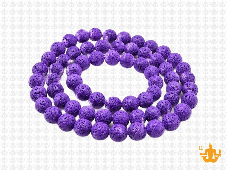6mm Volcano Purple Lava Round Beads 15.5" dyed [6kp]