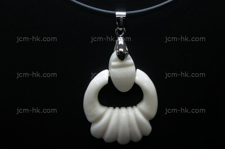 28X38mm Buffalo Bone Dangling Designer Bead Pendant [z1485]