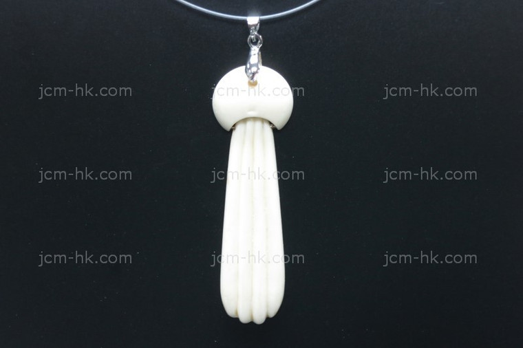 20X70mm Buffalo Bone Dangling Designer Bead Pendant [z1412]