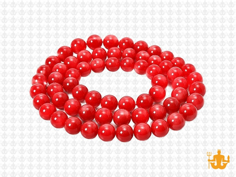6mm Red Jade Round Beads 15.5" dyed [6b80]
