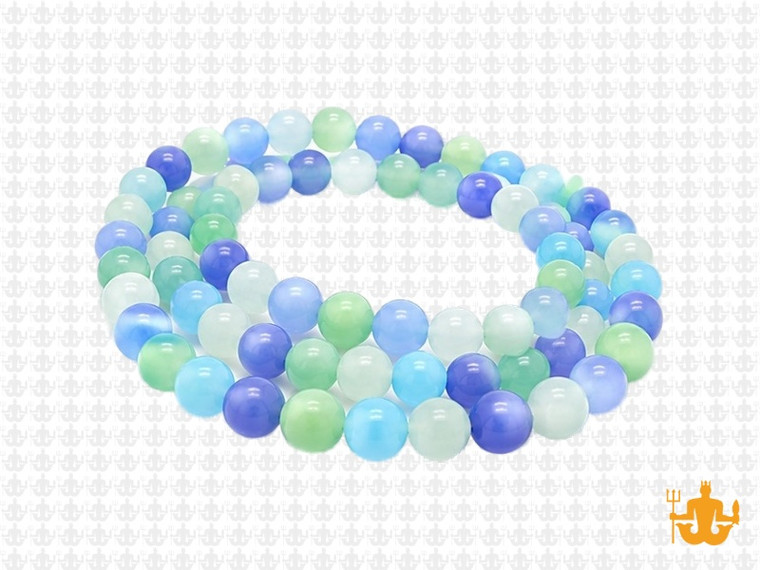 6mm Mix Quartz Round Beads 15.5" synthetic [6x2]