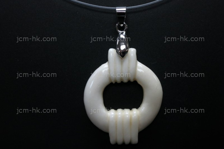 30X38mm Buffalo Bone Dangling Designer Bead Pendant [z1424]