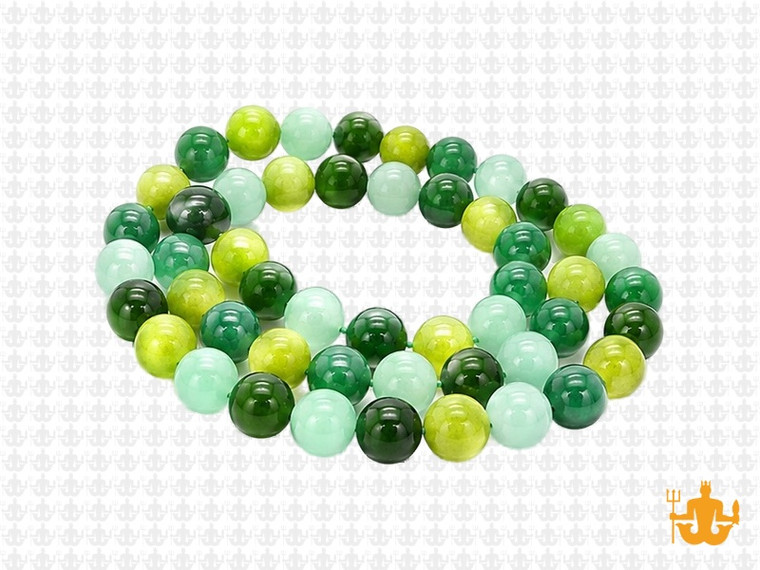 6mm Mix Green Jade Round Beads 15.5" dyed [6x18]
