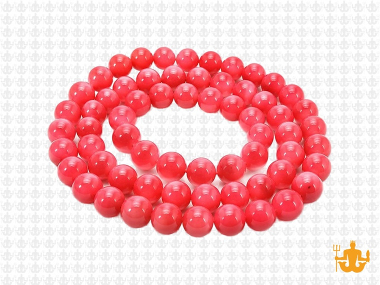 6mm Rose Jade Round Beads 15.5" dyed [6c62]