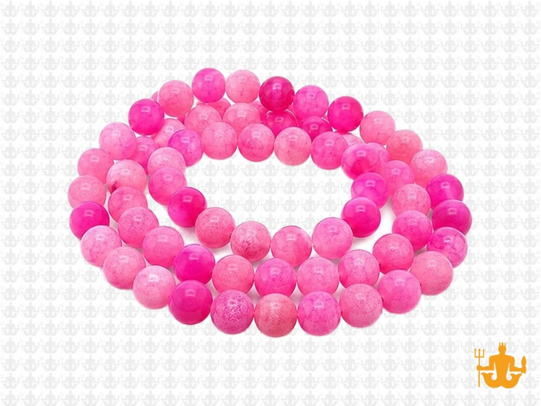 6mm Pink Spider Agate Round Beads 15.5" dyed [6f31f]