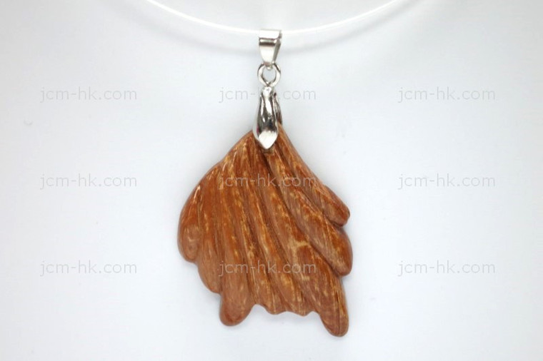 26X38mm Wood Carved Designer Bead Pendant [z1504]