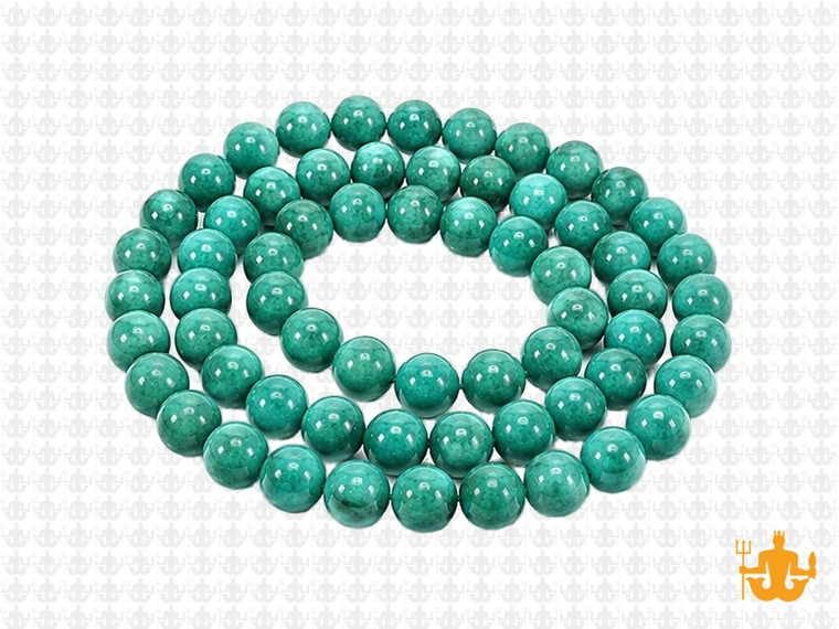 6mm Turquoise Sesame Agate Round Beads 15.5" dyed [6g4t]