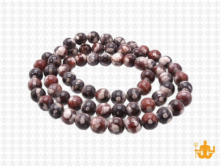 6mm Black Dot Agate Beads 15.5" dyed [6g5k]