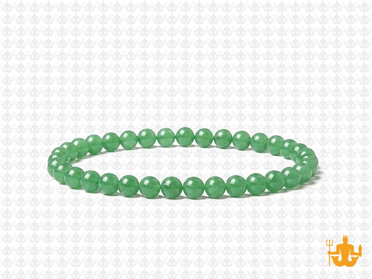 4mm Green Aventurine Elastic Bracelet 7.5" natural [b1b15]