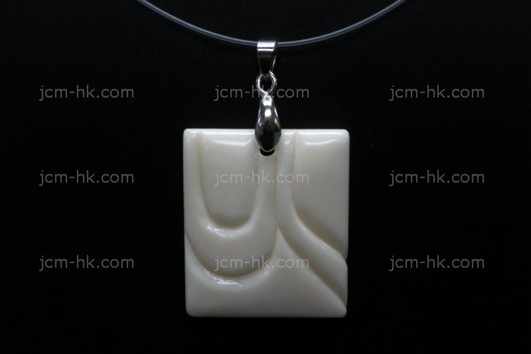 26X30mm Buffalo Bone Carved Designer Bead Pendant [z1276]