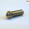 Heat treated A2 tool steel nozzle for E3D volcano with Duraplated coating. Heat treated A2 tool steel nozzle for E3D volcano with Duraplated coating.