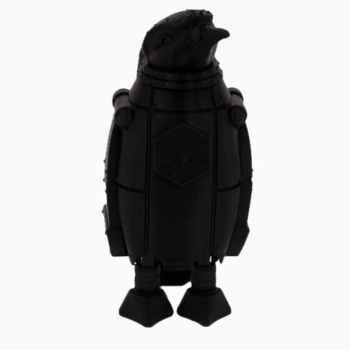 Our SnoLabs Penguin printed in Black PLA Plus.
