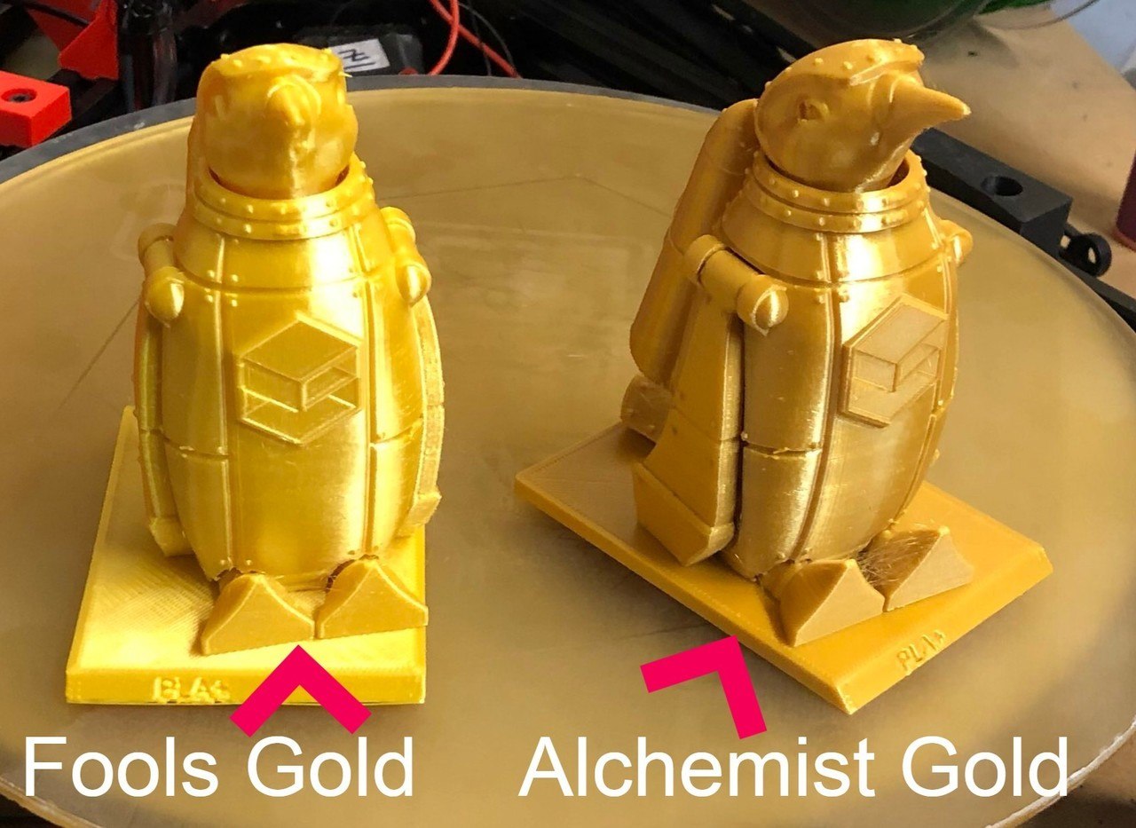 Gold Silk PLA Filament, Free Shipping