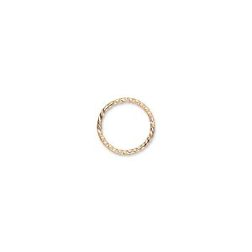 100 Gold Plated Brass 21 Gauge 10mm Twisted Round Jump Rings with 8.4mm ID