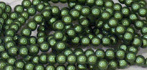 Bead, 1 Strand(41) Green Acrylic 10mm Japanese Round MIRACLE Beads *