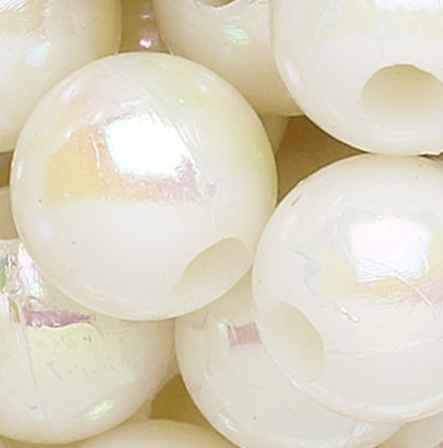 100 Grams(3400-3600) Acrylic Aurora Borealis Opaque White 4mm Round Beads *