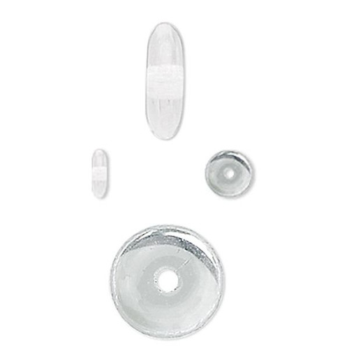 Bead, 100 Clear Czech Pressed Glass 6mm Rondelle Disk Spacer Beads with 0.9-1mm Hole