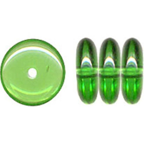 Bead, 100 Green Czech Pressed Glass 6mm Rondelle Disk Spacer Beads *