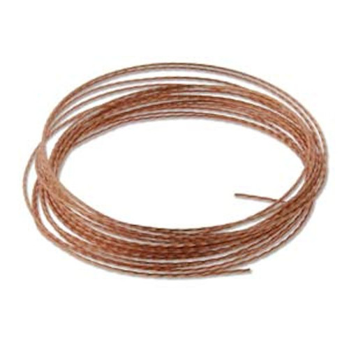 Wire, 15 Feet Non Tarnish Natural Copper Twisted Square 21 Gauge Wrapping Wire