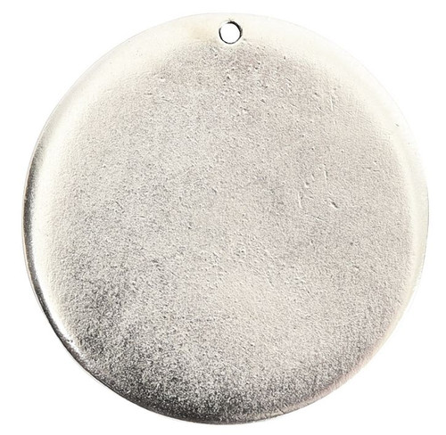 1 Antiqued Silver 32mm (1 1/4") Grande Blank Flat Stamping Tag