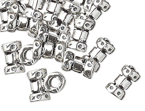 10 Sterling Silver 4x2.5mm Crimp Beads with 1mm ID