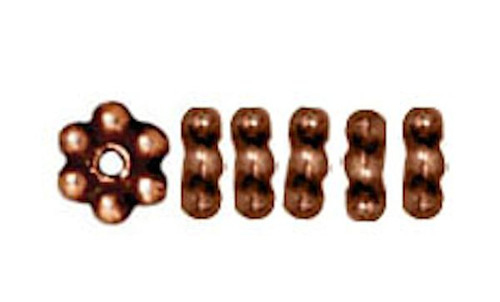 Bead, 100 TierraCast Antiqued Copper Plated Pewter 3x1mm Heishi Beads