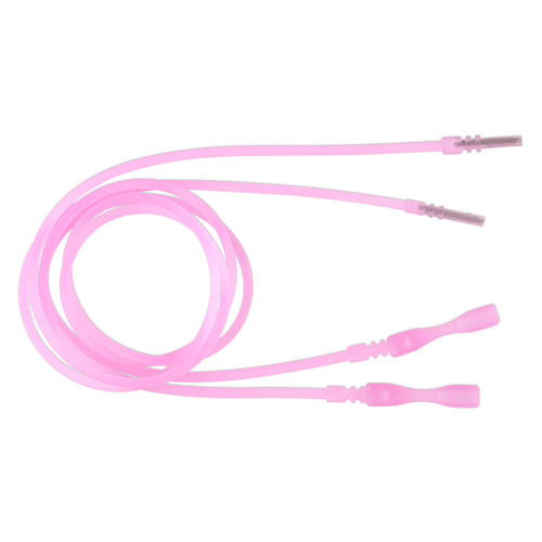 Necklace Cord, 4 Translucent Pink Silicone 18" Long 2.2-2.5mm Cord Necklace with Snap Closure