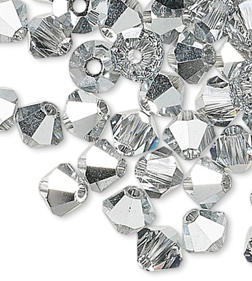 Bead, 144 Swarovski Comet Argent Light 4mm Xilion Crystal Bicone Beads (5328)