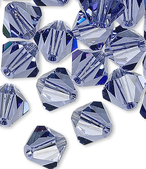 144 Swarovski Tanzanite 6mm Xilion Crystal Bicone Beads (5328)