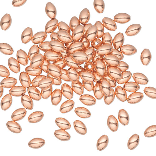 1000 Anti Tarnish Copper Smooth 5x3mm Oval Spacer Beads with 0.7mm Hole
