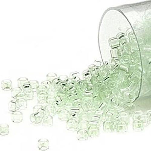 7.5 grams(1,500) Delica Round Seed Beads Transparent Crystal White Ice #11(DB1404)