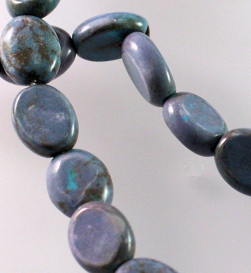 1 Strand(46) Imitation Purple Blue Turquoise 8x10mm Oval Beads with 1mm Hole *