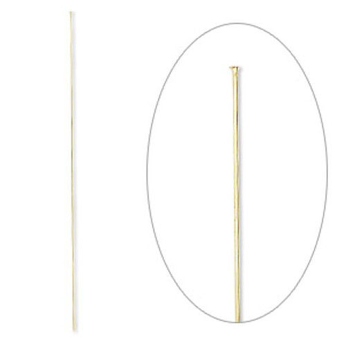 Stick Pin, 100 Gold Plated Brass 8 Inches Long 18 Gauge Hat Pin Stick Pins with Clutches