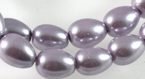 1 Strand(42-44) Lilac Glass Based Pearl 9x7mm Teardrop Beads with 1mm Hole *