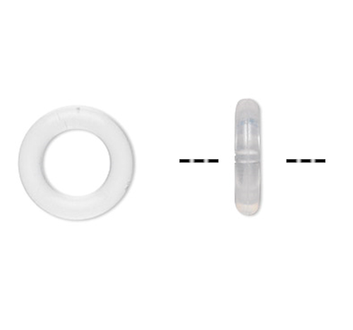 Component, Silicone, 500 Transparent Clear Silicone 4.8-5mm OH Rings Spacers with 2mm Hole
