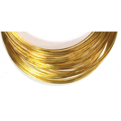 1 Ounce (70 Loops) Gold Plated Steel 1 3/4" Round Memory Wire Bracelets