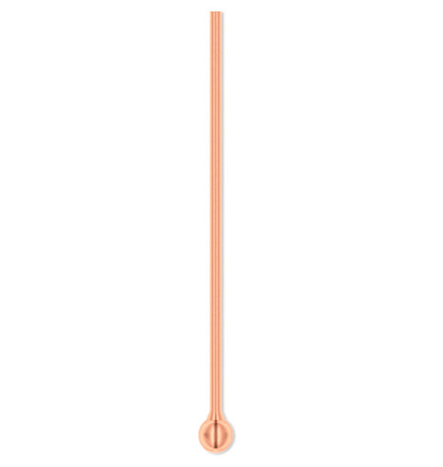 Head Pin, 100 Copper Plated Brass 3/4 Inch Long 24 Gauge with 1.5mm Ball