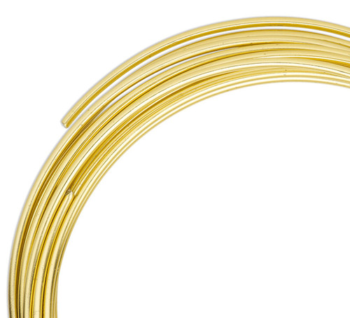18 Feet GOLD Anodized Aluminum 10 Gauge (2.5mm Round) Wire for Wrapping