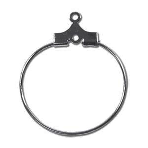 Hoop, 12 Black Oxide 20 Gauge (0.032") 20mm Round Beading Earring Hoops Charm Holder  *