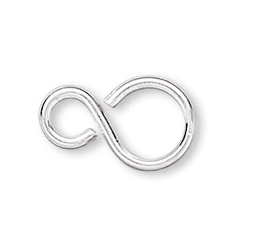Link, 100 Silver Plated Brass 8x4mm Infinity Links  Figure 8 Connectors