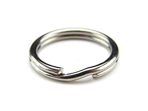 Split Rings, 100 Silver Nickel Steel 15mm(9/16") Key Rings to Secure your Charms